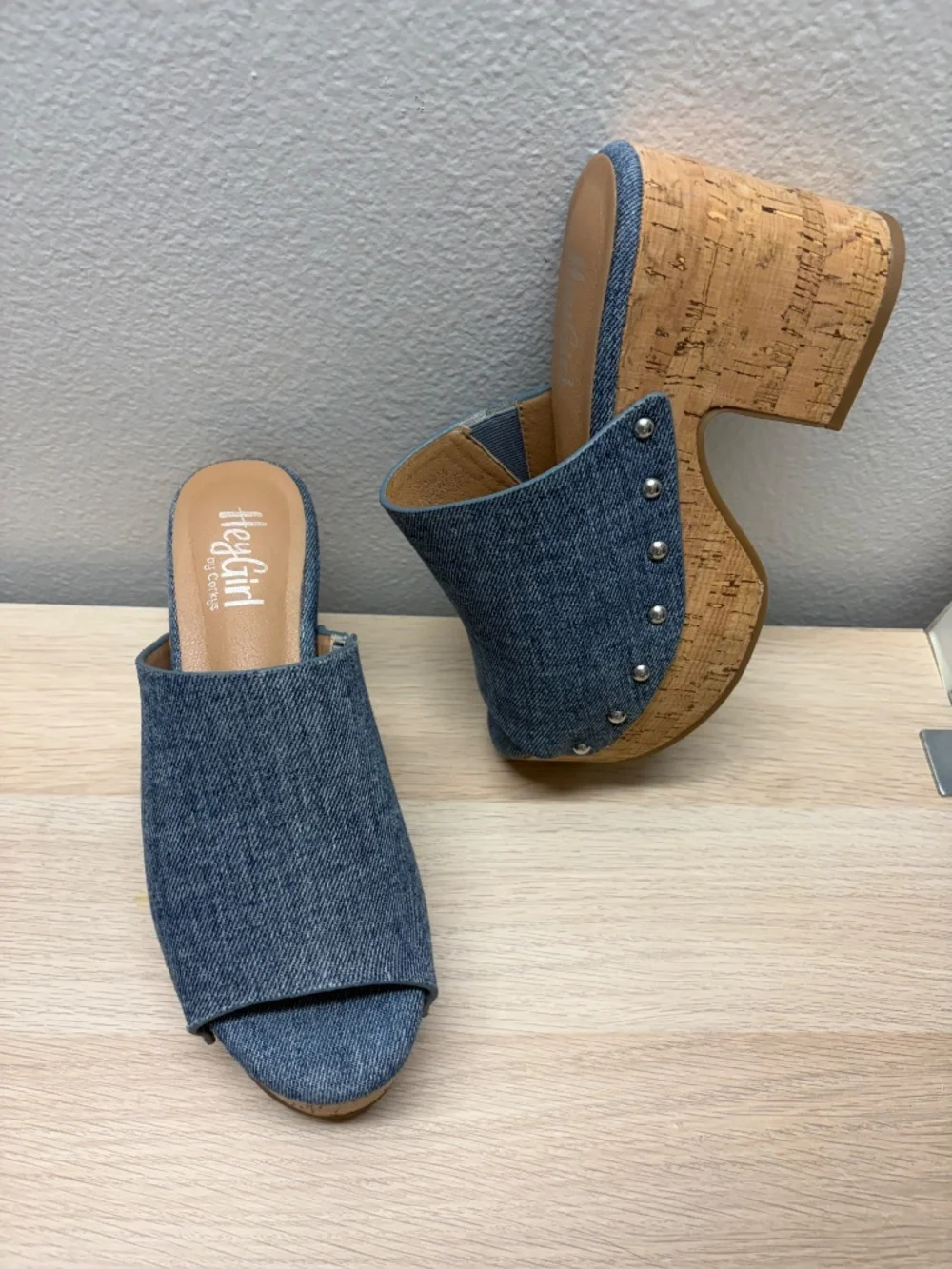 Hey Girl by Corkys Denim Platform Clogs